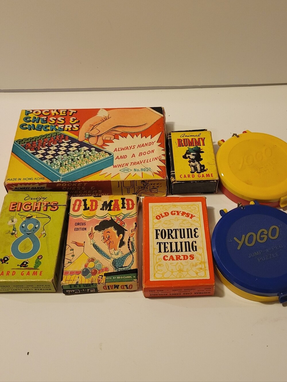 Lot 0f 7 Vintage Travel & Card Games in Original Packaging
